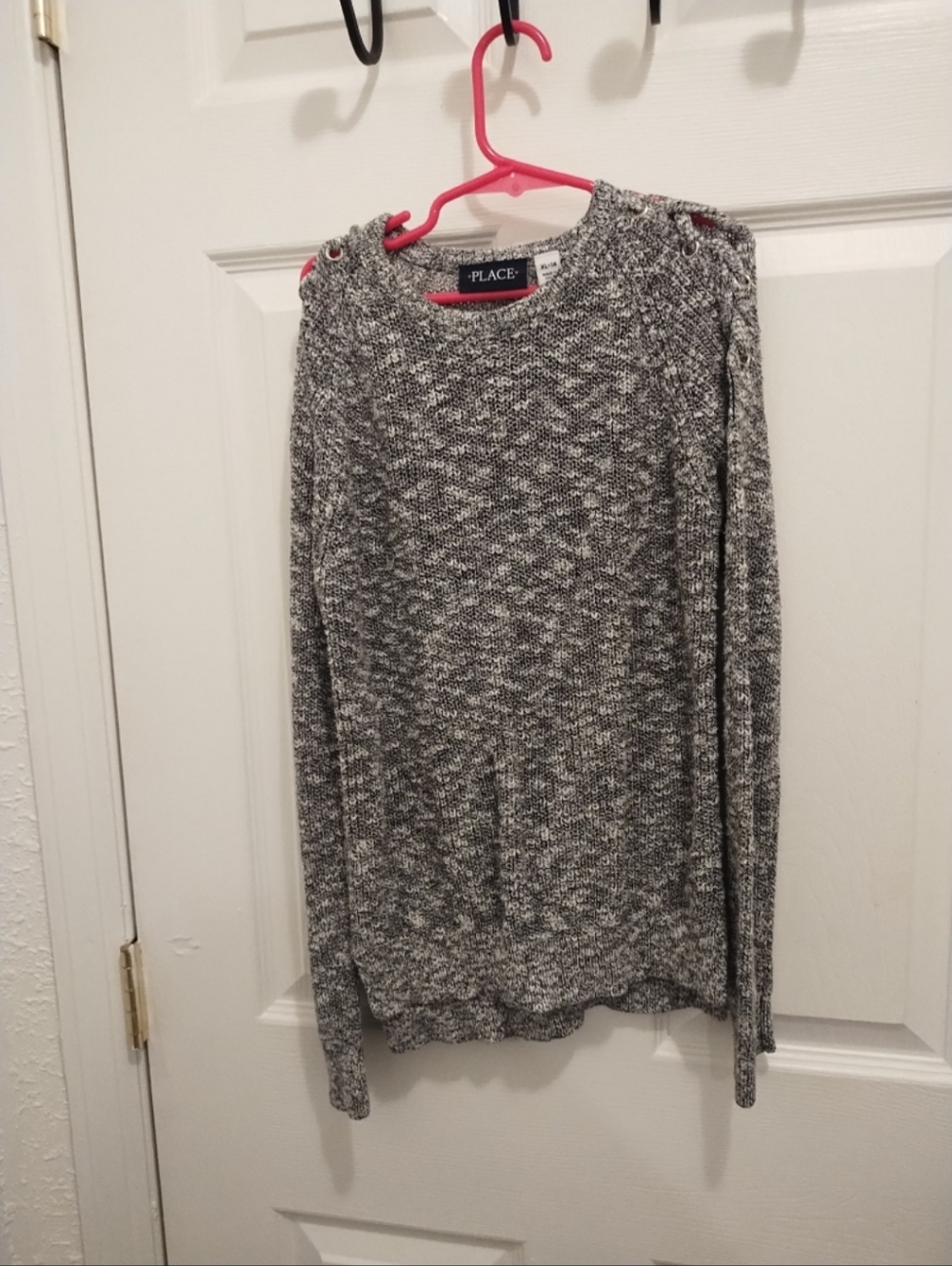 Place Black and White Crew Neck Sweater
